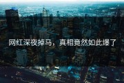 网红深夜掉马，真相竟然如此爆了