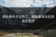 黑料事件评论炸了，网友集体失控到语无伦次