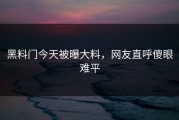 黑料门今天被曝大料，网友直呼傻眼难平