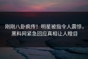 刚刚八卦疯传！明星被指令人震惊，黑料网紧急回应真相让人瞠目