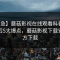 【紧急】蘑菇影视在线观看科普：猛料背后5大爆点，蘑菇影视下载安装官方下载