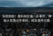深夜刚刚！黑料网实锤八卦事件，神秘人现场出乎意料，网友直呼过瘾