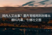 圈内人又出事？墨西哥暗网刚刚曝出爆料内幕，引爆社交圈