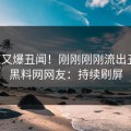 网红又爆丑闻！刚刚刚刚流出丑闻，黑料网网友：持续刷屏