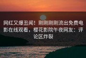 网红又爆丑闻！刚刚刚刚流出免费电影在线观看，樱花影院午夜网友：评论区炸裂