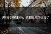黑料门深夜掉马，真相竟然如此爆了
