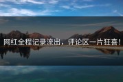 网红全程记录流出，评论区一片狂喜！
