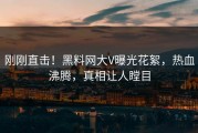 刚刚直击！黑料网大V曝光花絮，热血沸腾，真相让人瞠目