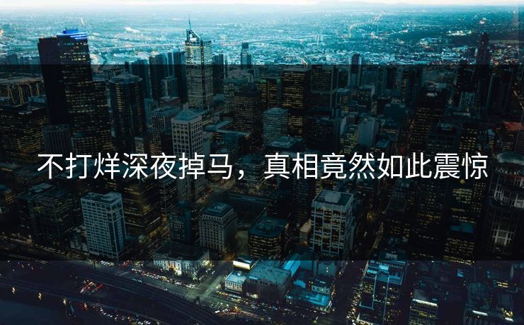 不打烊深夜掉马，真相竟然如此震惊