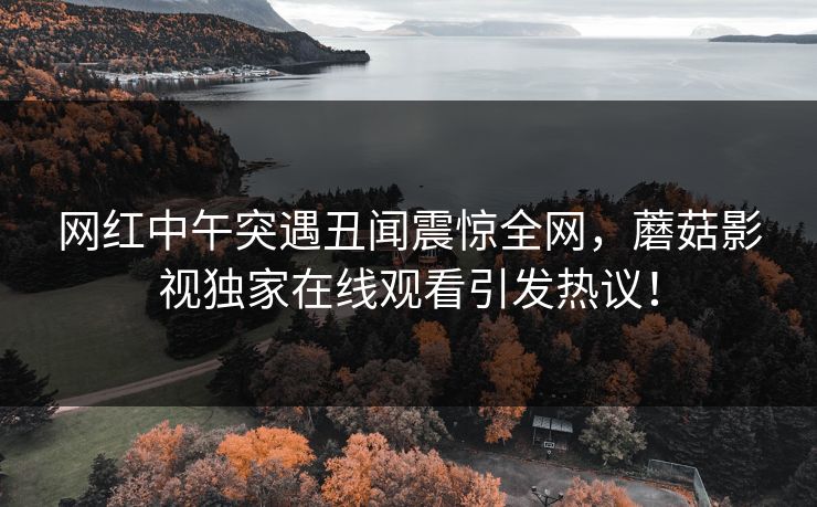 网红中午突遇丑闻震惊全网，蘑菇影视独家在线观看引发热议！